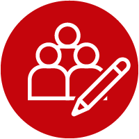 Teamwork writing icon